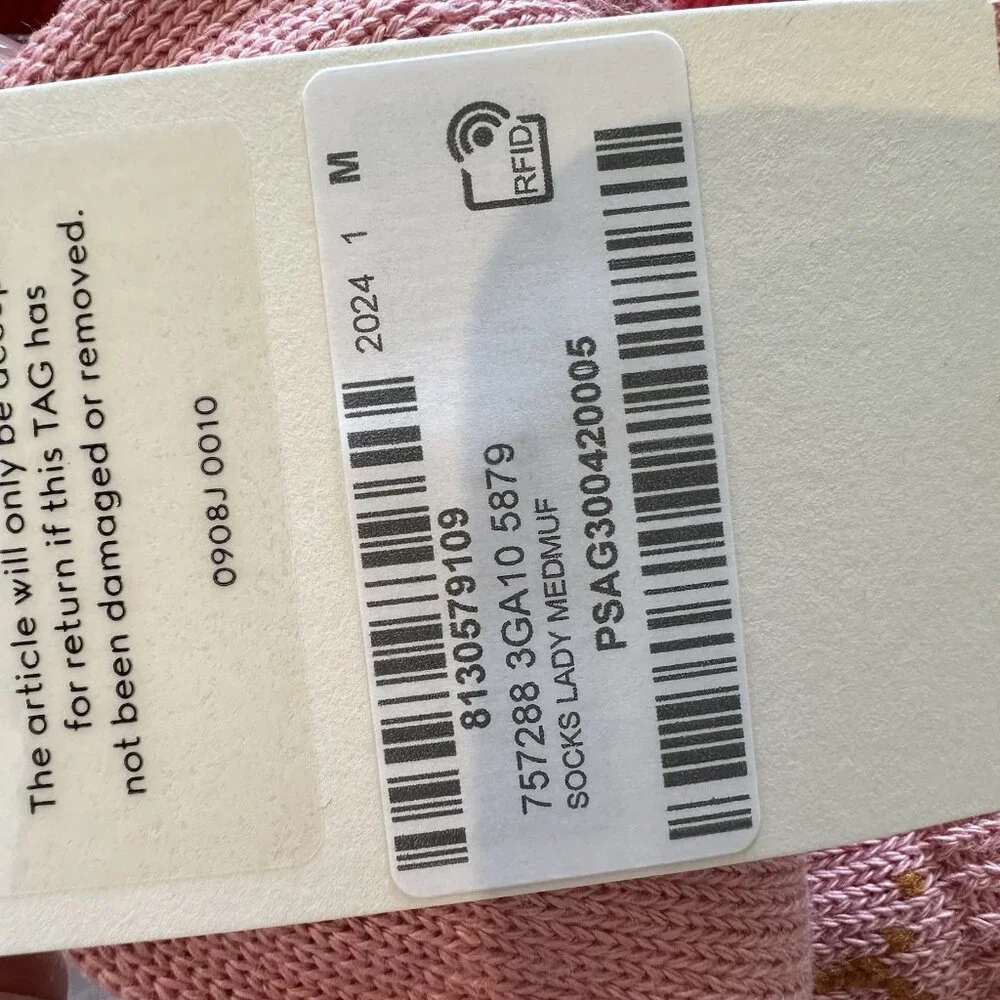 NWT GUCCI GG-Supreme Cotton-Blend Socks Pink Sz M - Picture 5 of 5